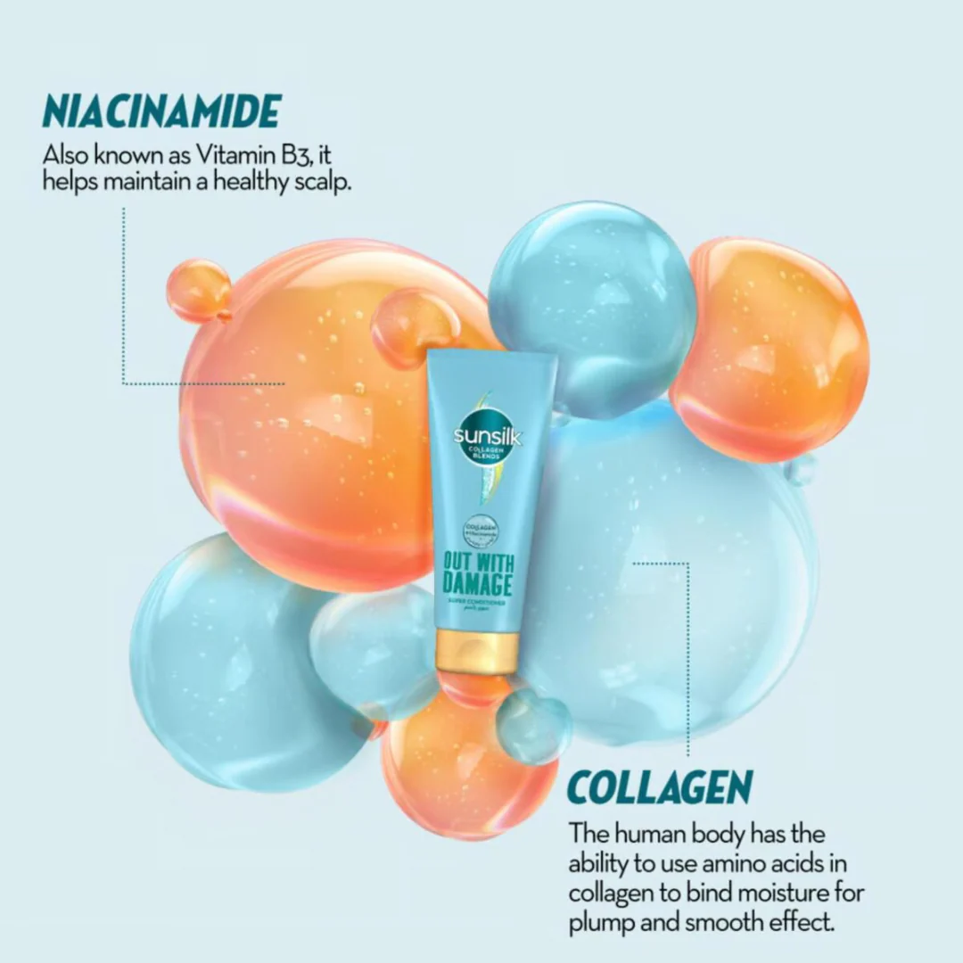 Sunsilk Out With Damage Conditioner 170ml - Image 2
