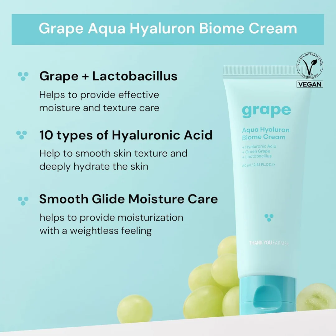 Thank You Farmer Grape Aqua Hyaluron Biome Cream - Image 4