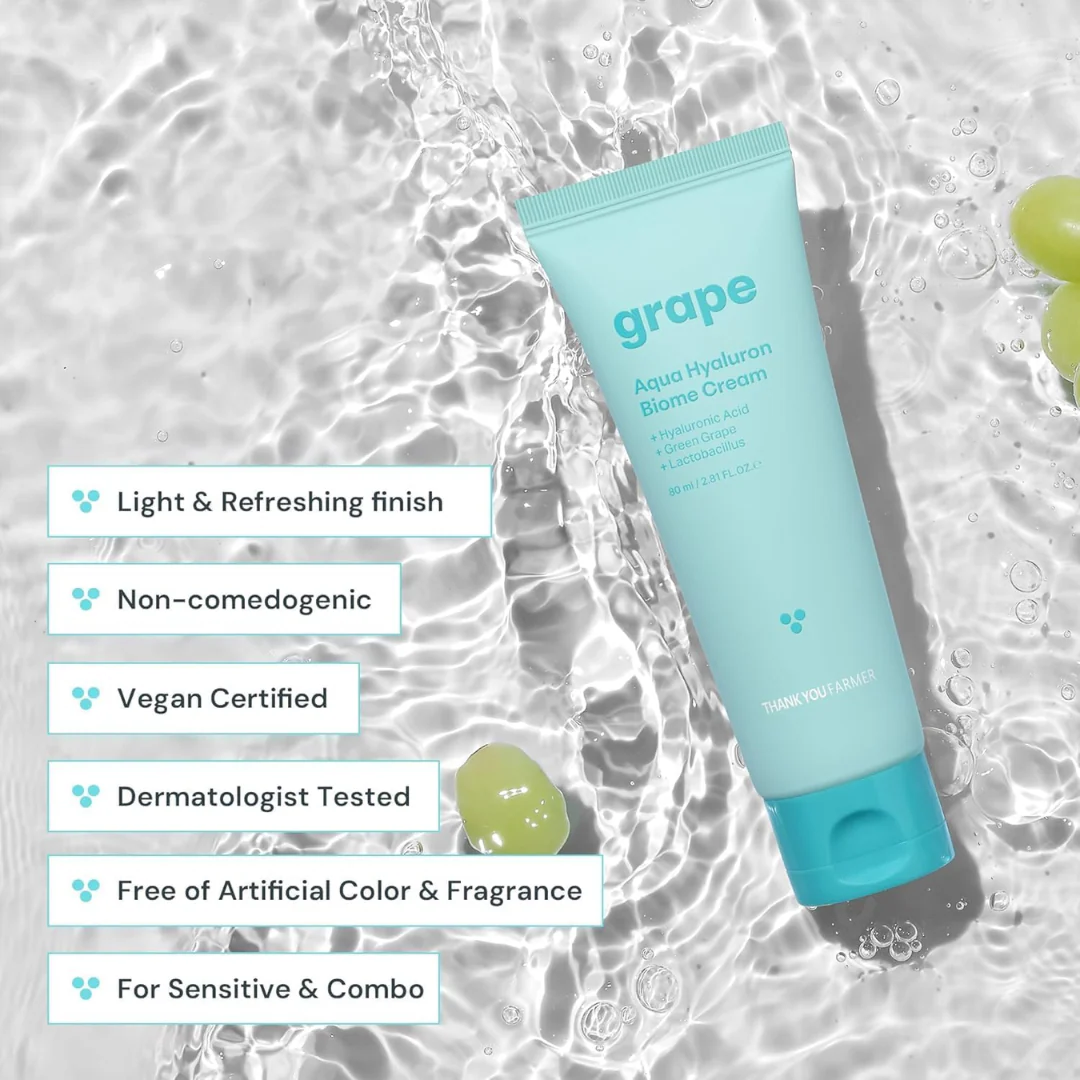 Thank You Farmer Grape Aqua Hyaluron Biome Cream - Image 5