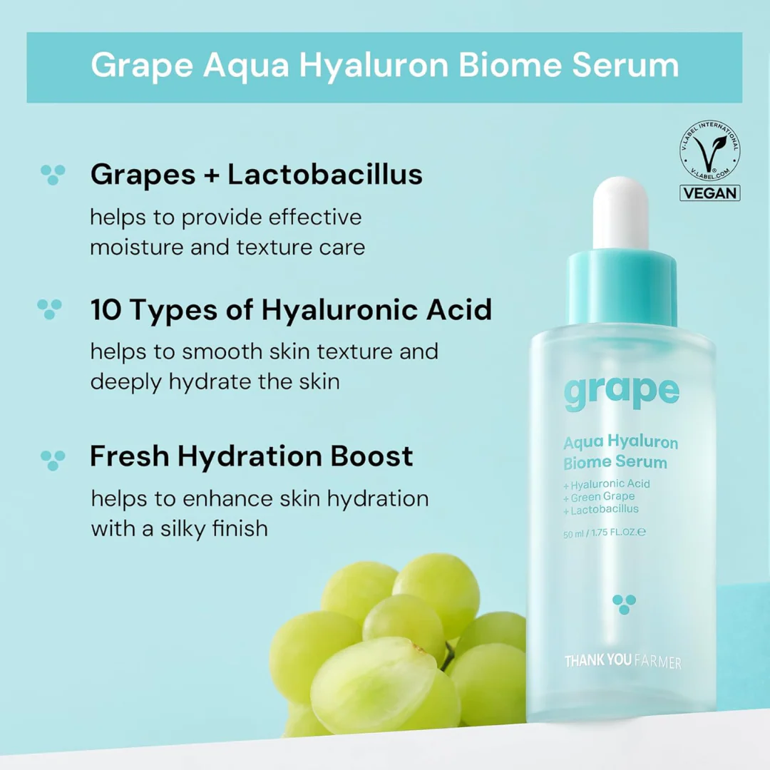 Thank You Farmer Grape Aqua Hyaluron Biome Serum - Image 3
