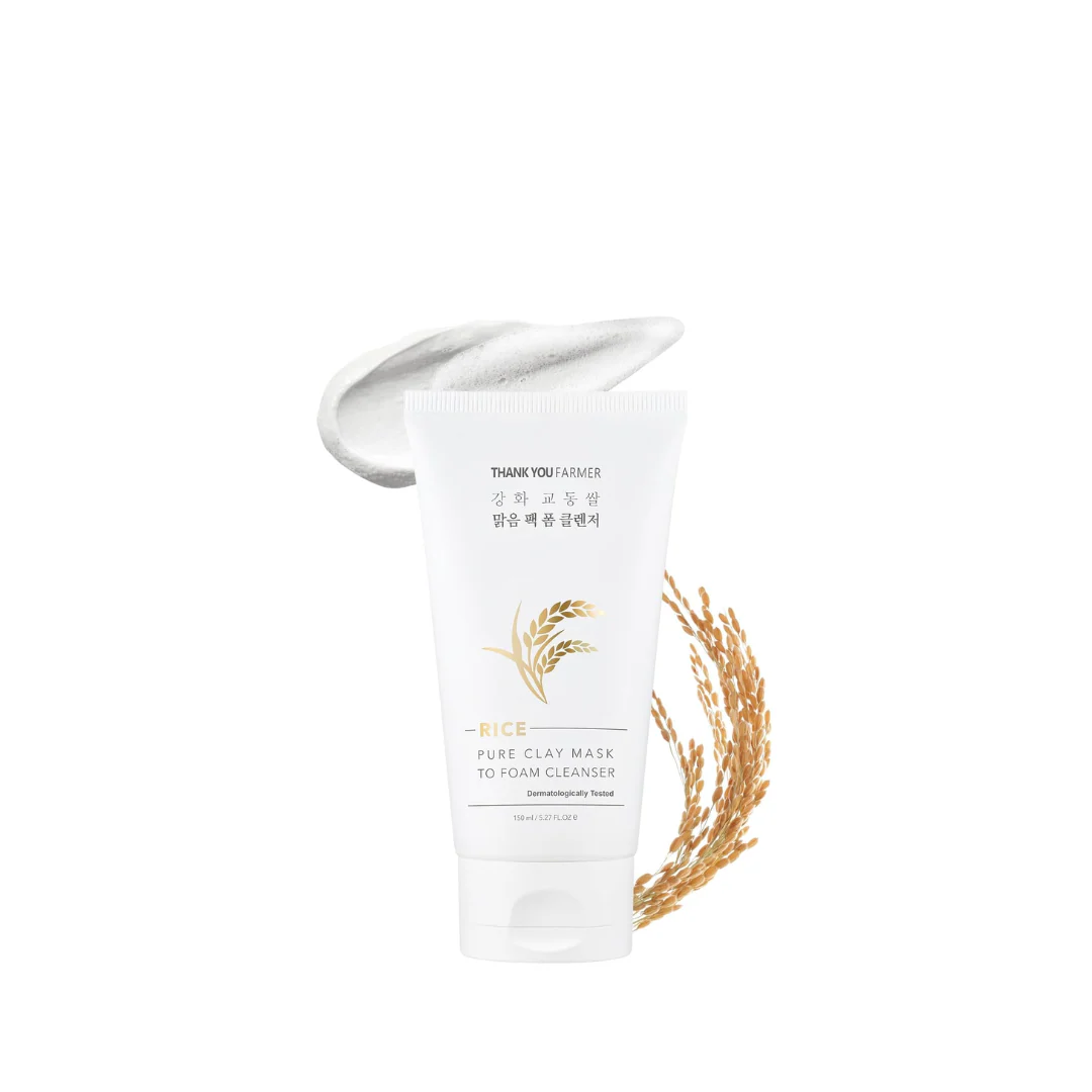 Thank You Farmer Rice Pure Clay Mask to Foam Cleanser - Image 2