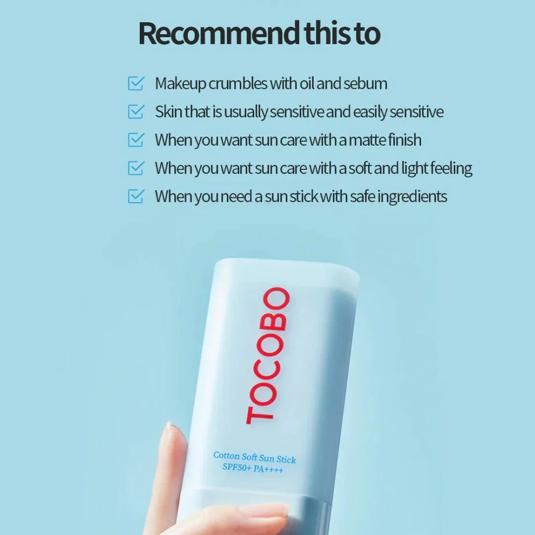 Tocobo Cotton Soft Sun Stick SPF50+ PA++++ - Image 4