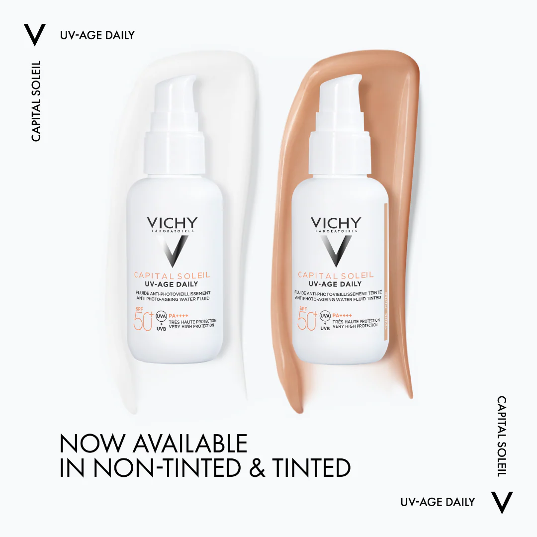 Vichy Capital Soleil UV-Age Daily Anti-Photo Ageing Water Fluid Tinted SPF50+ 40ml - Image 3