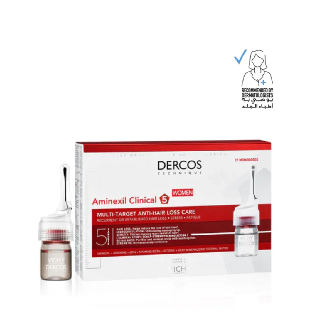 Vichy Dercos Aminexil Clinical 5 Anti-Hair Fall Treatment for Women x21 Doses