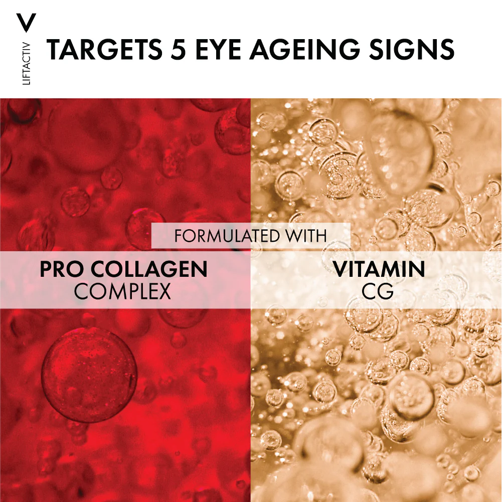 Vichy Liftactiv Collagen Specialist Eye Care Cream Anti-Ageing 15ml - Image 4
