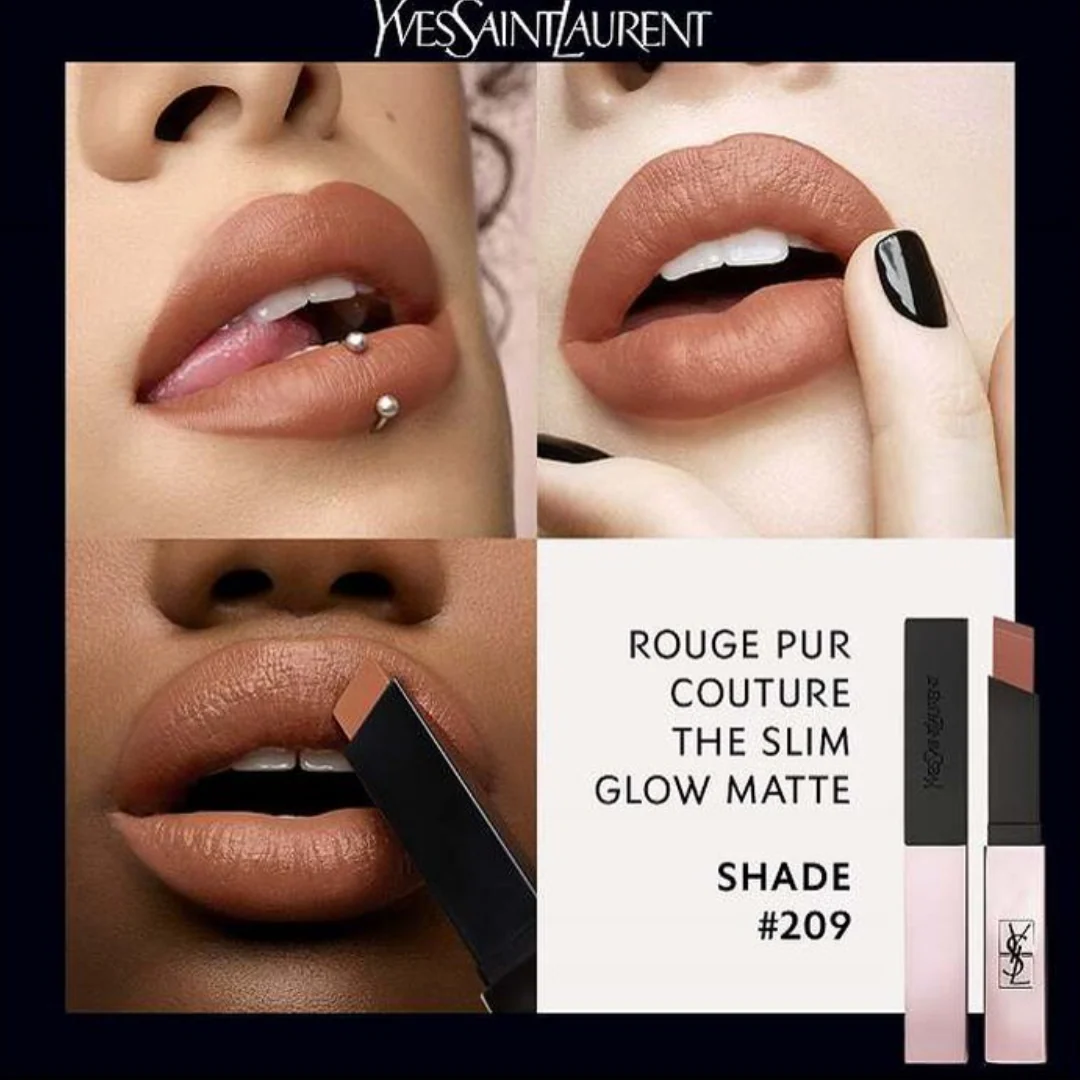 Yves Saint Laurent Rouge Pur Couture The Slim Glow Matte Lipstick - Image 11