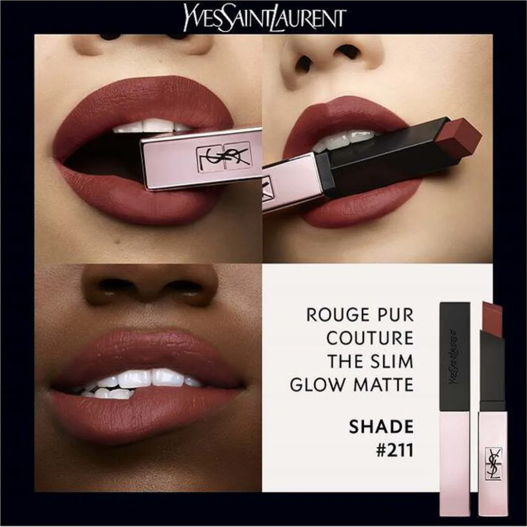 Yves Saint Laurent Rouge Pur Couture The Slim Glow Matte Lipstick - Image 15