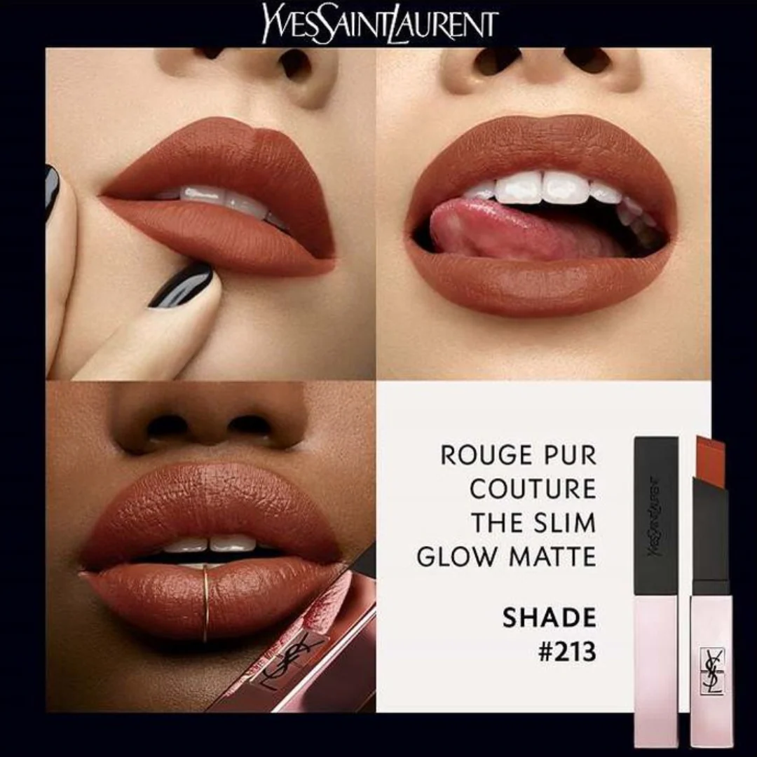 Yves Saint Laurent Rouge Pur Couture The Slim Glow Matte Lipstick - Image 17
