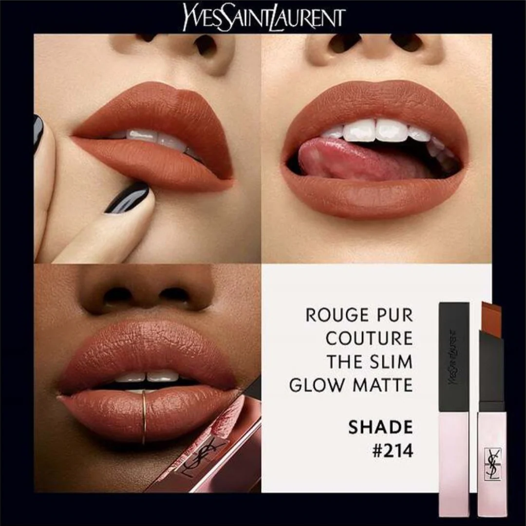 Yves Saint Laurent Rouge Pur Couture The Slim Glow Matte Lipstick - Image 19