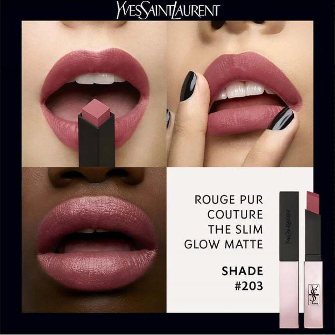 Yves Saint Laurent Rouge Pur Couture The Slim Glow Matte Lipstick - Image 3