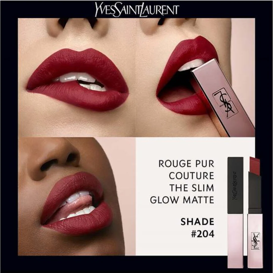 Yves Saint Laurent Rouge Pur Couture The Slim Glow Matte Lipstick - Image 5