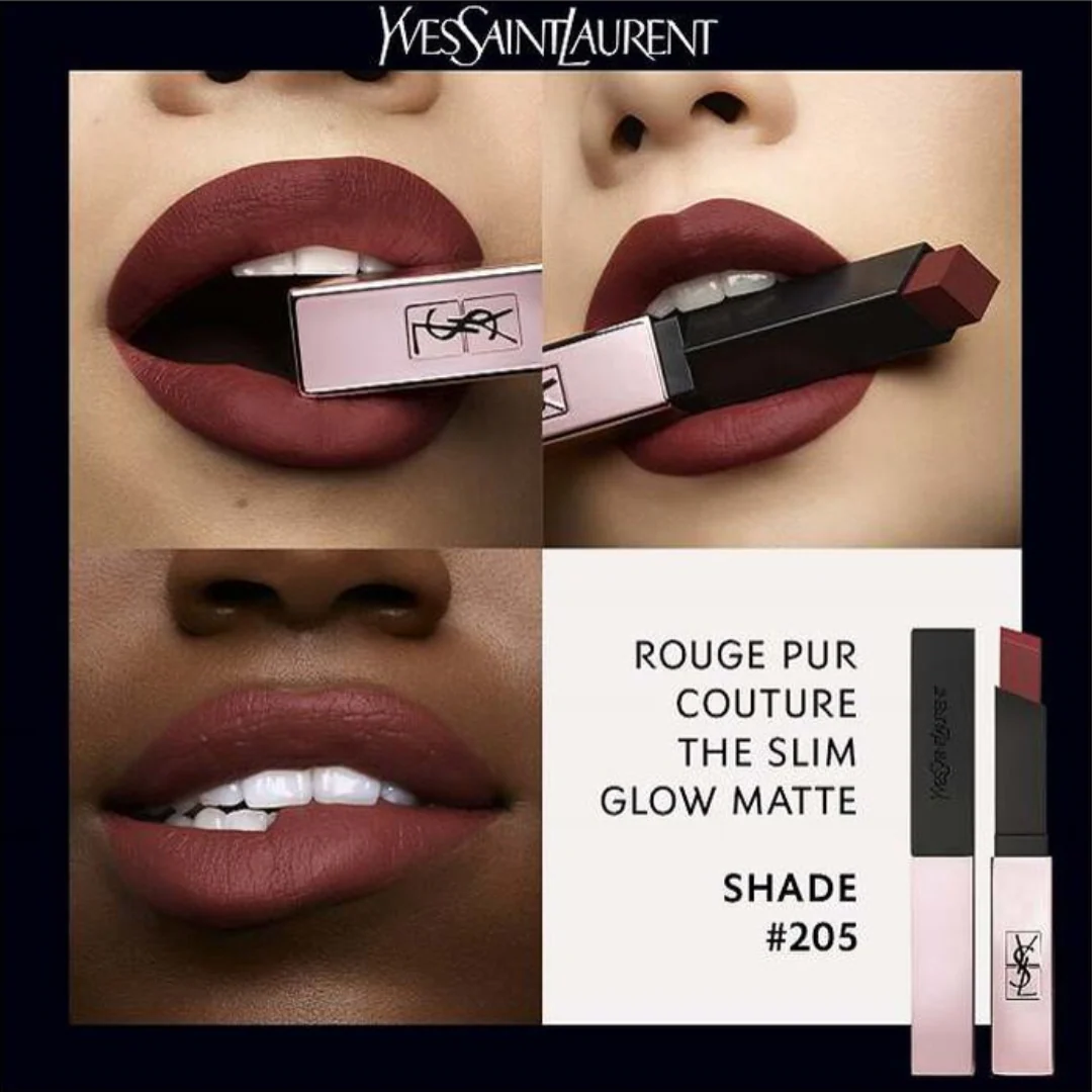 Yves Saint Laurent Rouge Pur Couture The Slim Glow Matte Lipstick - Image 7